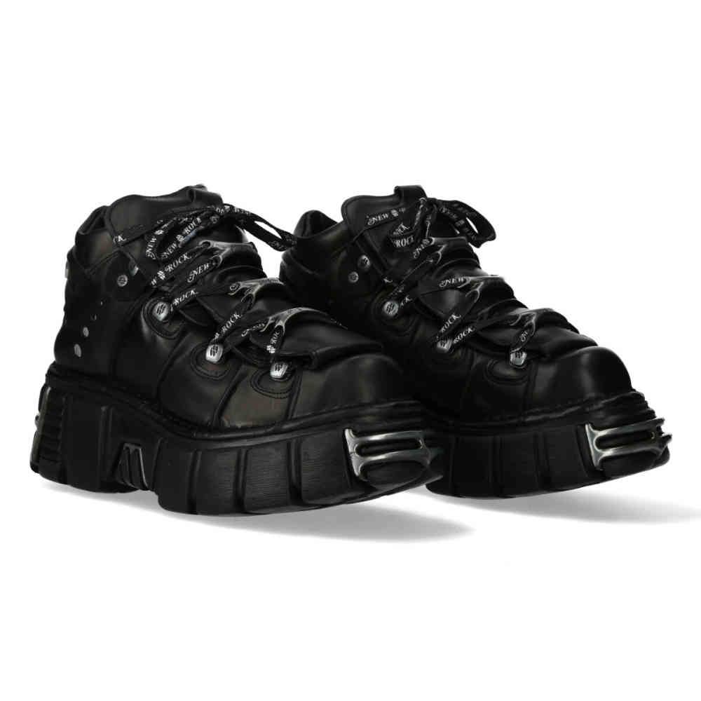 New Rock - M106LACES1 Baskets à plateforme - Noir Product image